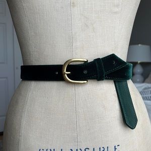 Velvet Emerald Green Waist Belt JCrew XS